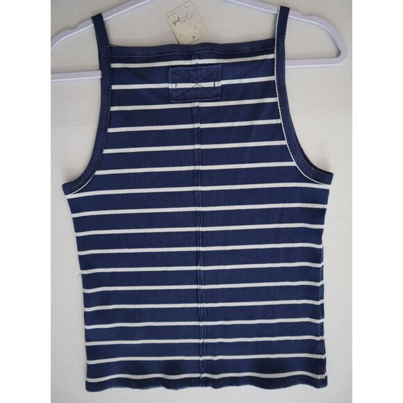We The Free x Free People OB2223527 Women Sz L Navy Combo Mia Tank-Yd Stripe Top - Picture 10 of 12